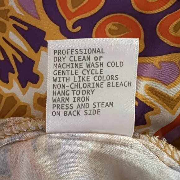 RACHEL ZOE Orange Gold Button-Up Short Sleeve Loose Fitting Blouse - Size Large - Picture 9 of 9